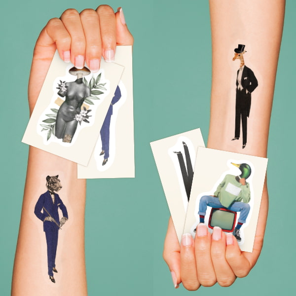Print temporary tattoos of your artwork for events, gatherings, and awareness
